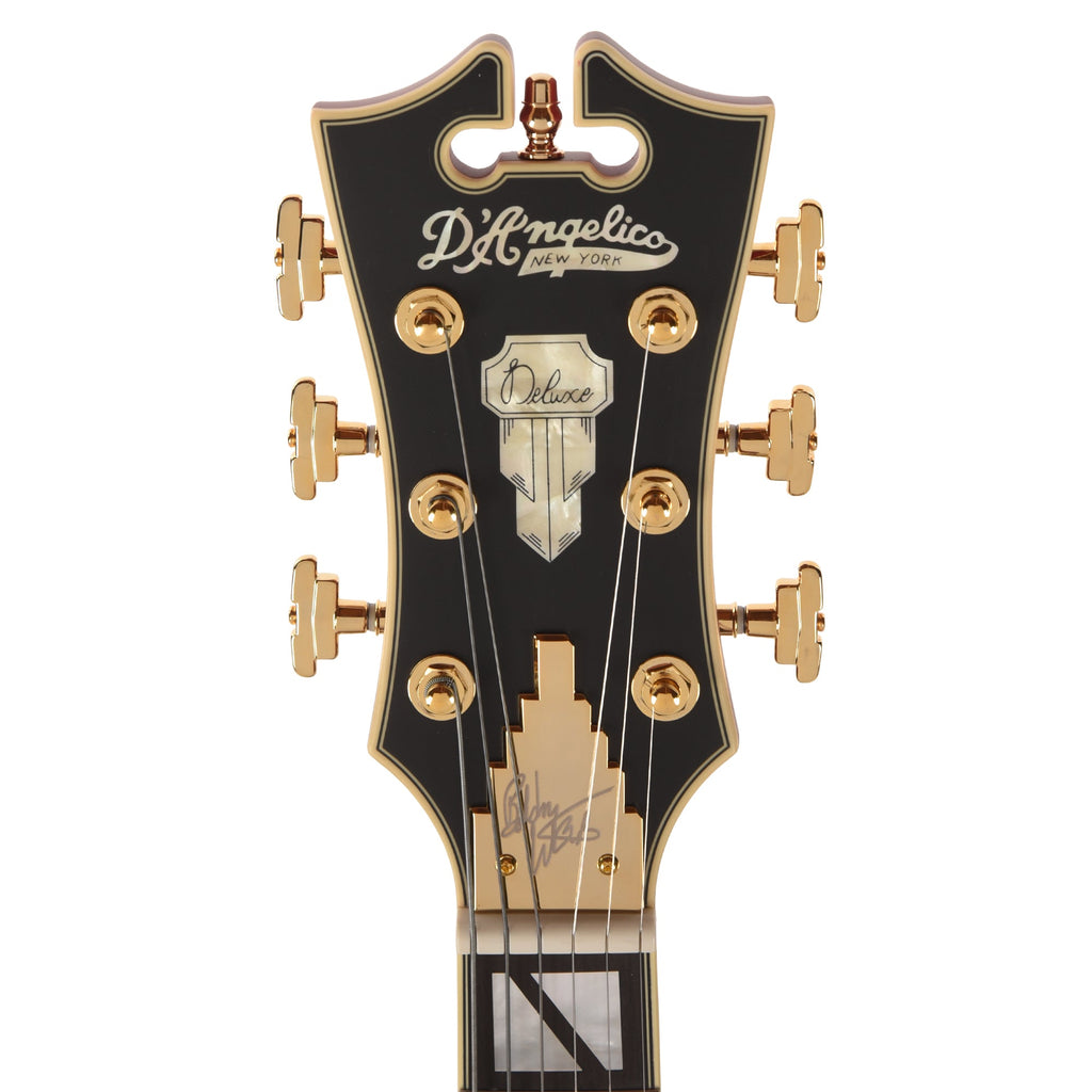 D'Angelico Deluxe Bobby Weir 3 Semi-Hollow Satin Trans Wine - View 6 | MusicMarket
