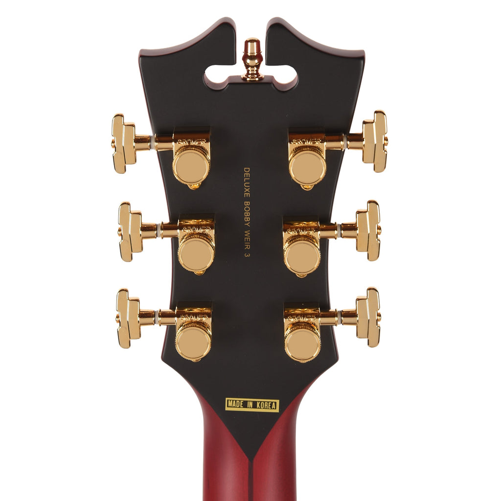 D'Angelico Deluxe Bobby Weir 3 Semi-Hollow Satin Trans Wine - View 7 | MusicMarket