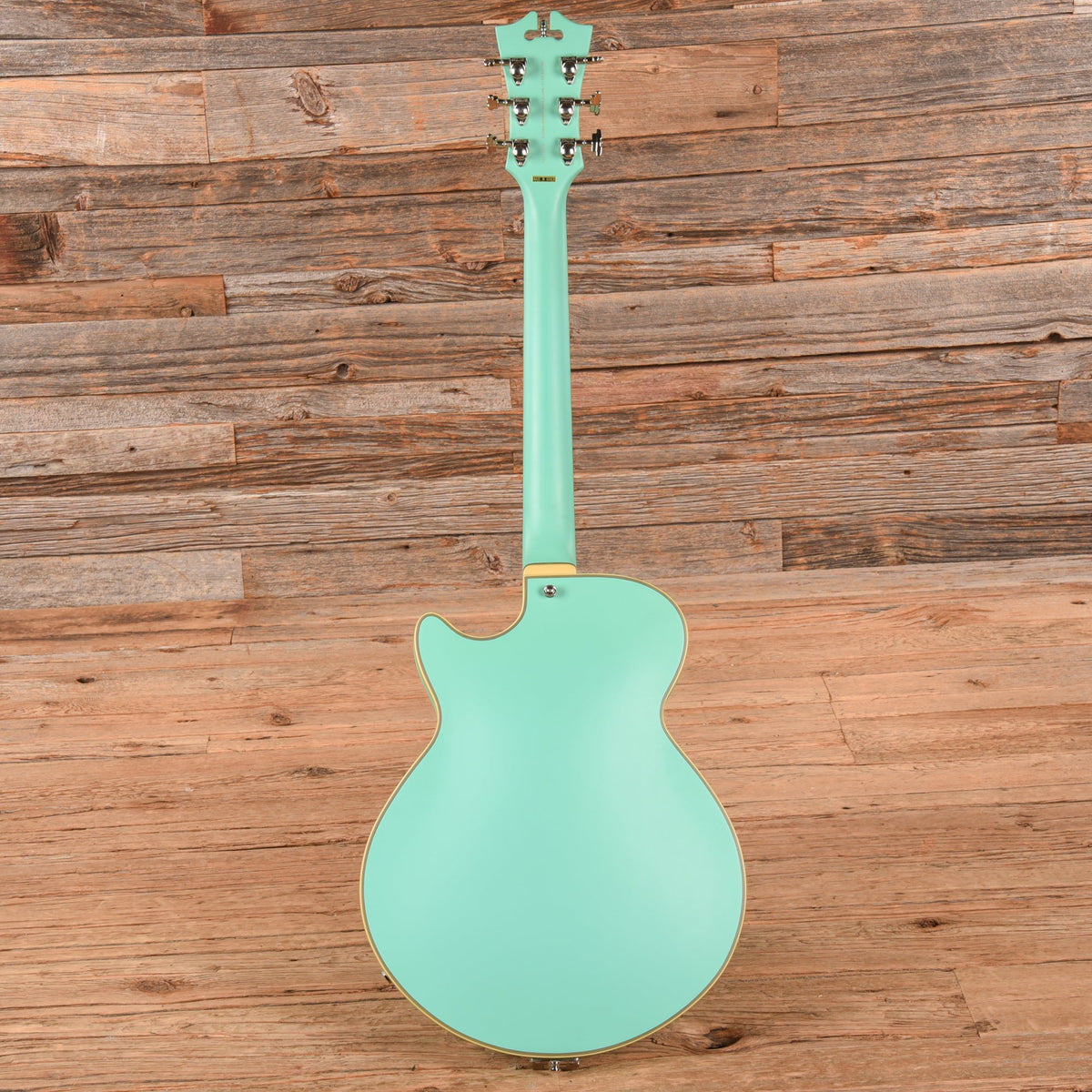 D'Angelico Deluxe SS Semi-Hollow Single Cutaway Matte Surf Green 2020 - View 5 | MusicMarket