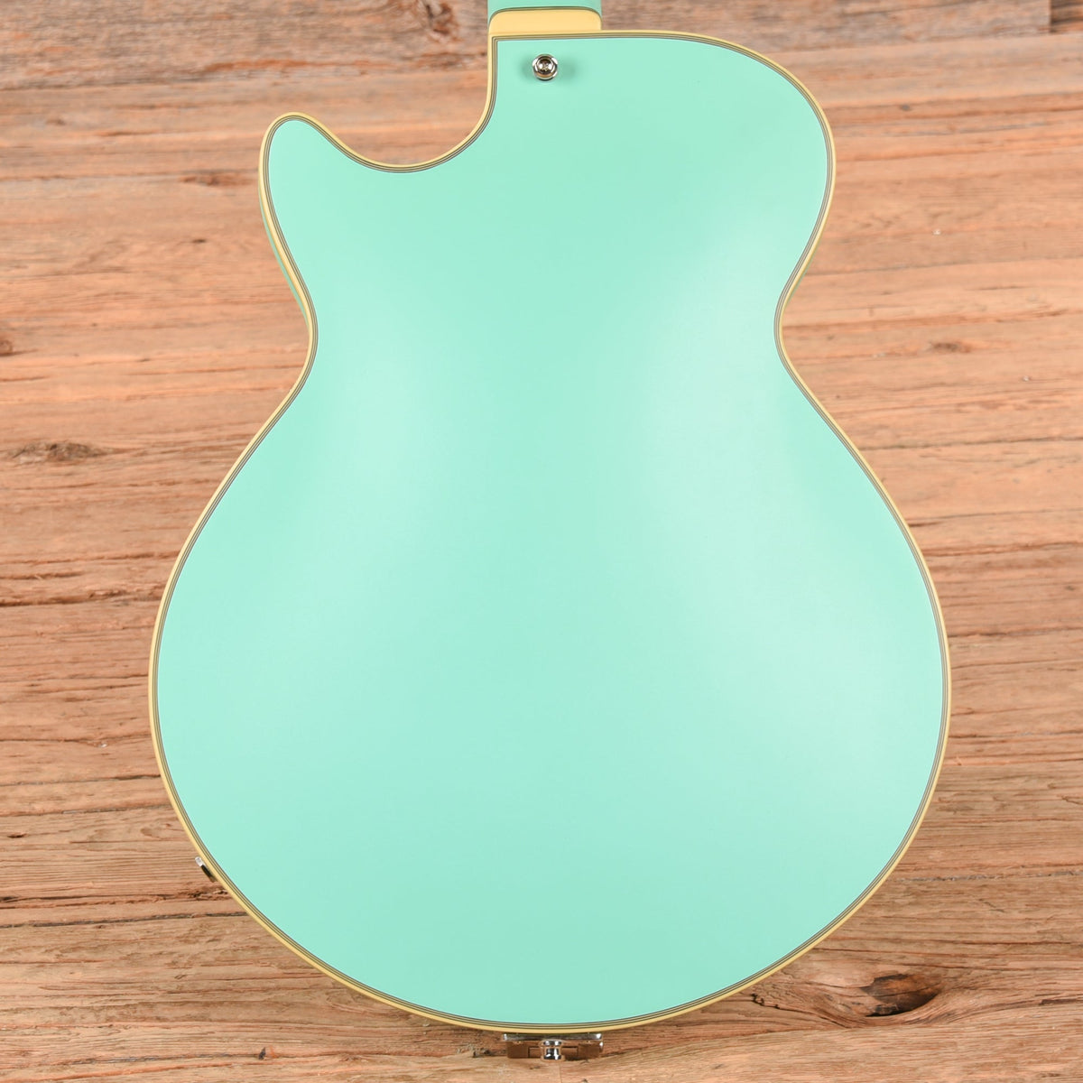 D'Angelico Deluxe SS Semi-Hollow Single Cutaway Matte Surf Green 2020 - View 3 | MusicMarket
