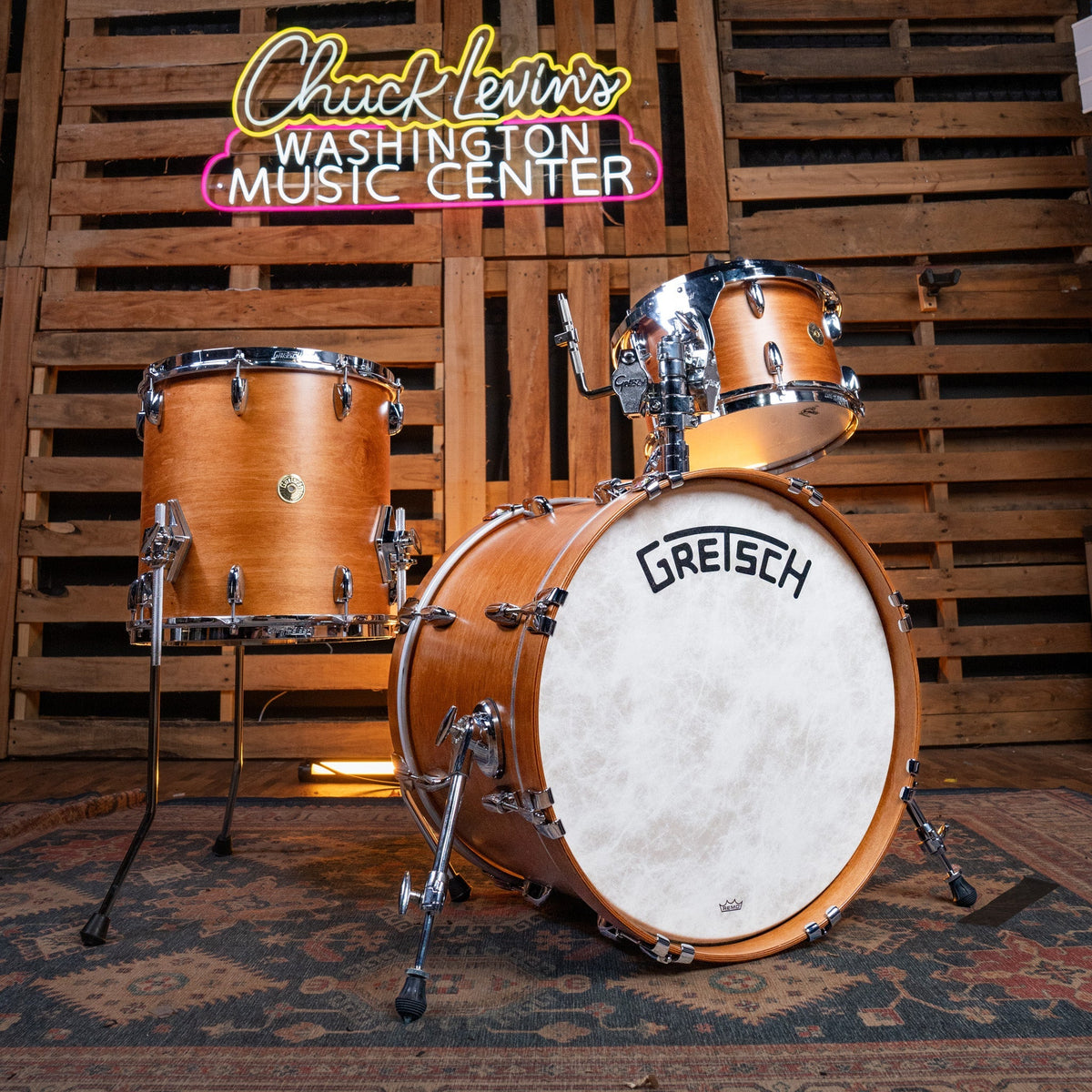 Gretsch Broadkaster 3-Piece Shell Pack - Satin Classic Maple - MusicMarket