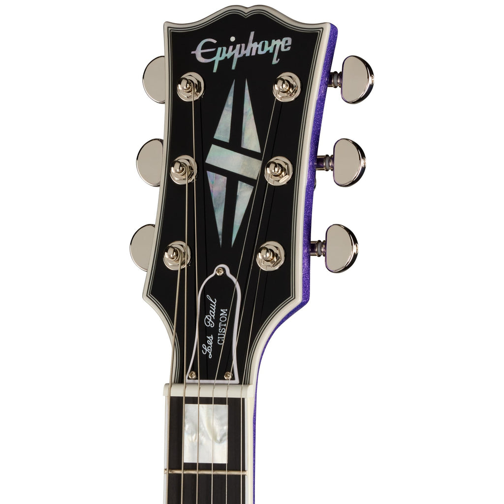 Epiphone Les Paul Custom Electric Guitar - Amethyst Sparkle - View 7 | MusicMarket