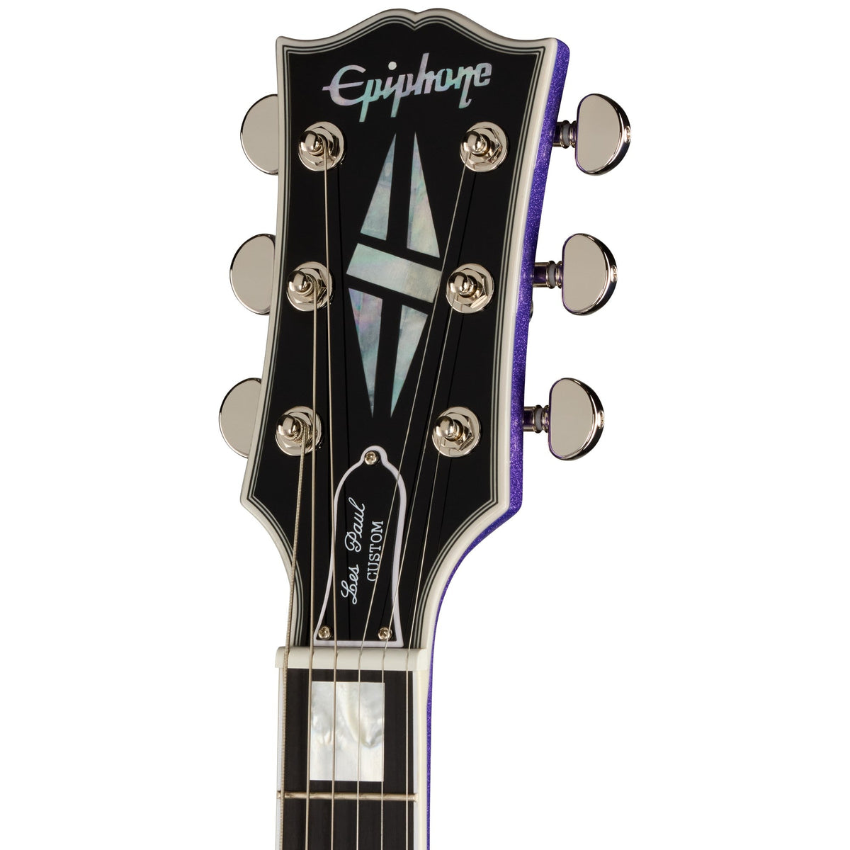 Epiphone Les Paul Custom Electric Guitar - Amethyst Sparkle - View 7 | MusicMarket