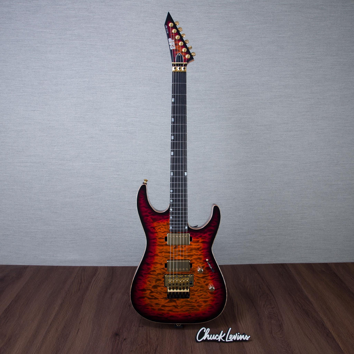 ESP USA M-II DX Electric Guitar - Tiger Eye Sunburst - #US26096 - View 2 | MusicMarket