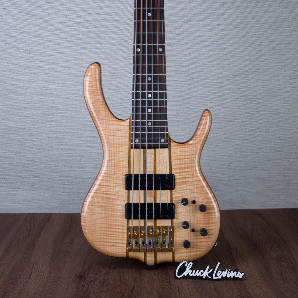 Ken Smith BSR-6WTE BSR White Tiger 4A Top Electric Bass Guitar - #6WTE7082TP26 - MusicMarket