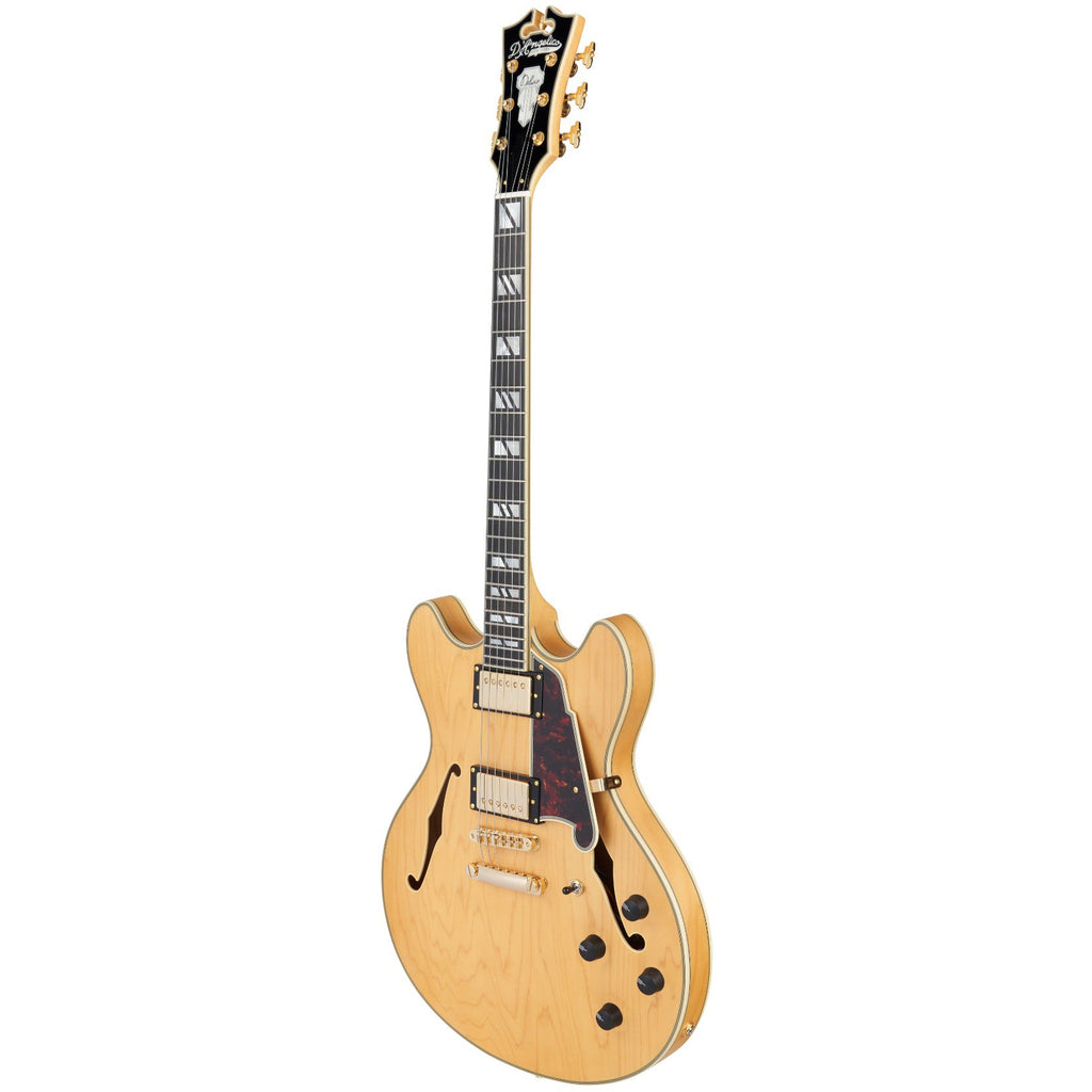 D'Angelico Deluxe DC Semi-hollowbody Electric Guitar - Satin Honey - View 4 | MusicMarket