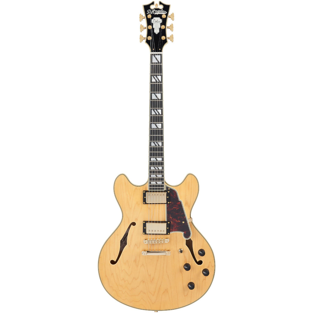 D'Angelico Deluxe DC Semi-hollowbody Electric Guitar - Satin Honey - View 2 | MusicMarket