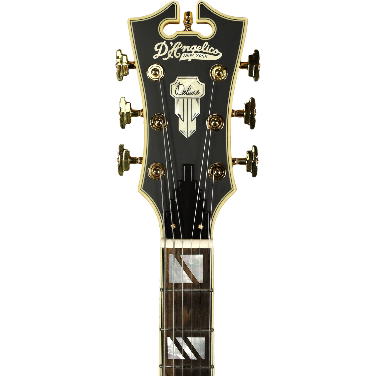 D'Angelico Deluxe DC Semi-hollowbody Electric Guitar - Satin Honey - View 5 | MusicMarket