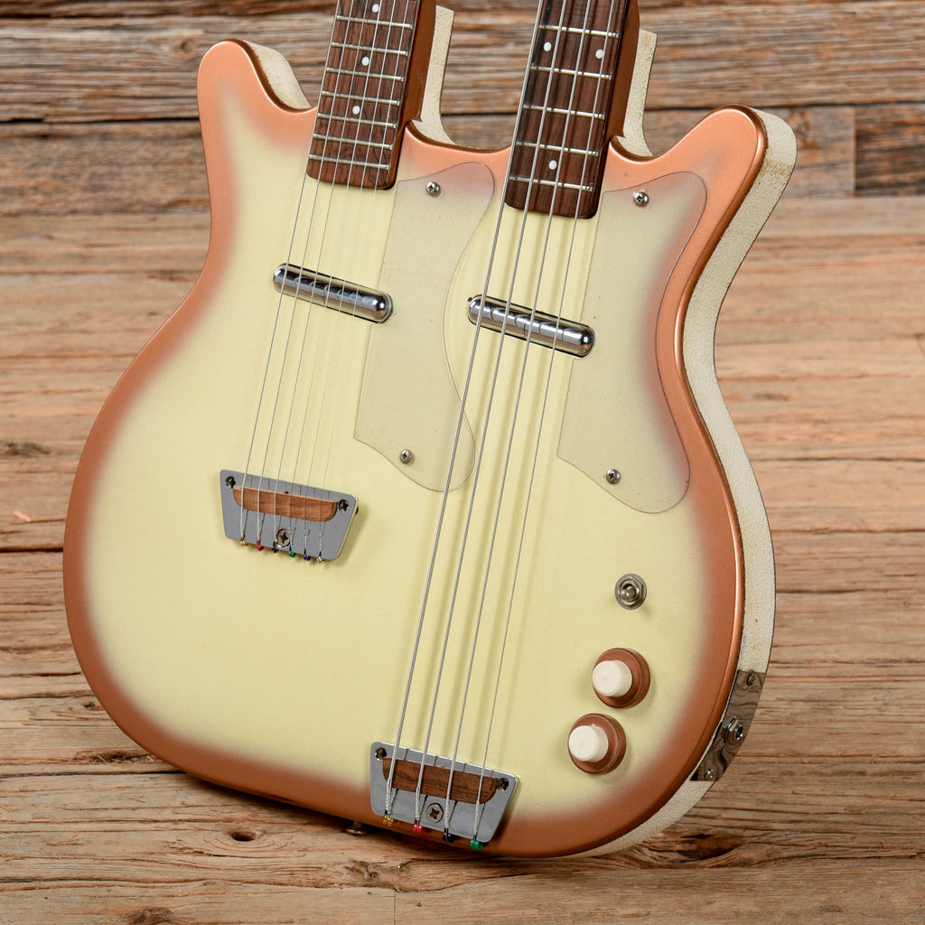 Danelectro Doubleneck Copper Burst Partial Refin 1965 - View 3 | MusicMarket