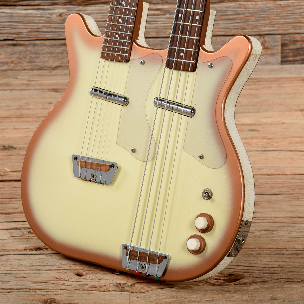 Danelectro Doubleneck Copper Burst Partial Refin 1965 - View 3 | MusicMarket