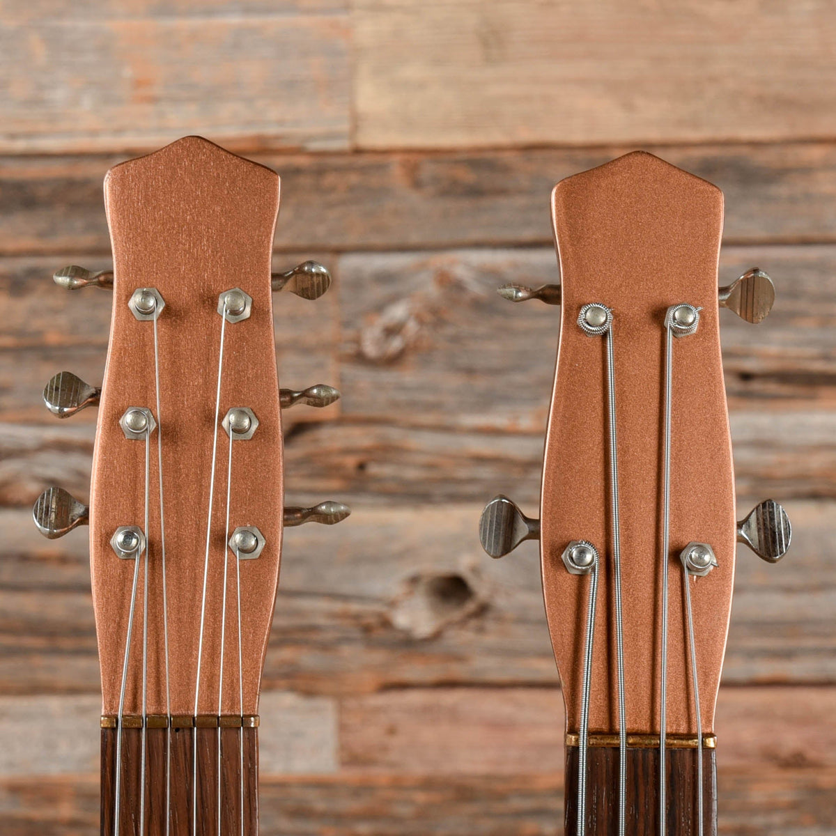 Danelectro Doubleneck Copper Burst Partial Refin 1965 - View 5 | MusicMarket