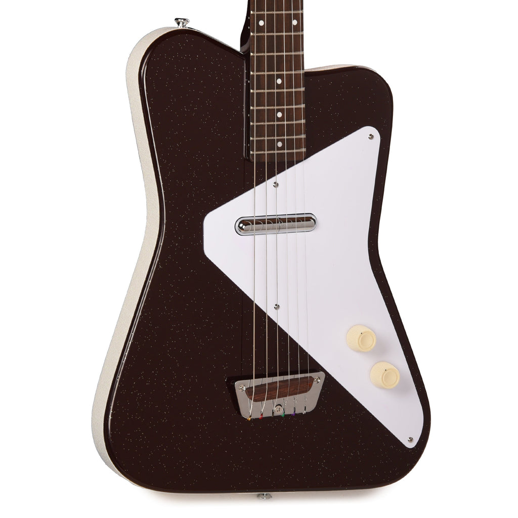 Danelectro Pro Semi-Hollowbody Electric Guitar Maroon with Silver Glitter - MusicMarket