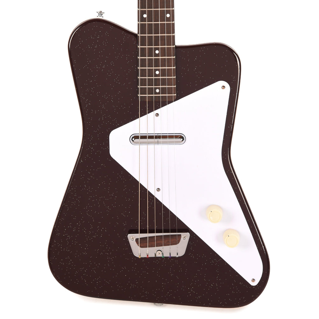 Danelectro Pro Semi-Hollowbody Electric Guitar Maroon with Silver Glitter - View 2 | MusicMarket