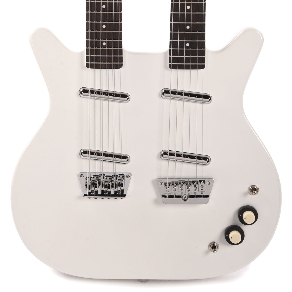 Danelectro Doubleneck 6/12 White Pearl - MusicMarket