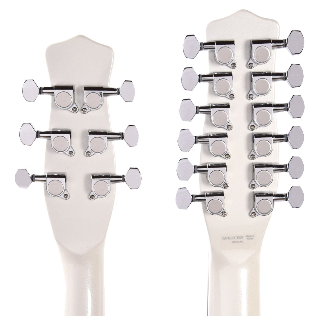 Danelectro Doubleneck 6/12 White Pearl - View 6 | MusicMarket