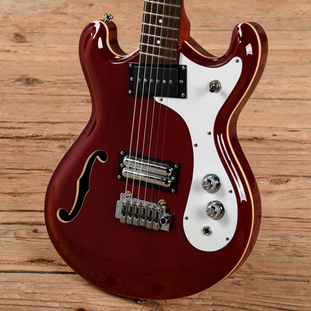 Danelectro The 66BT Baritone with Tremolo Transparent Red 2020 - View 2 | MusicMarket