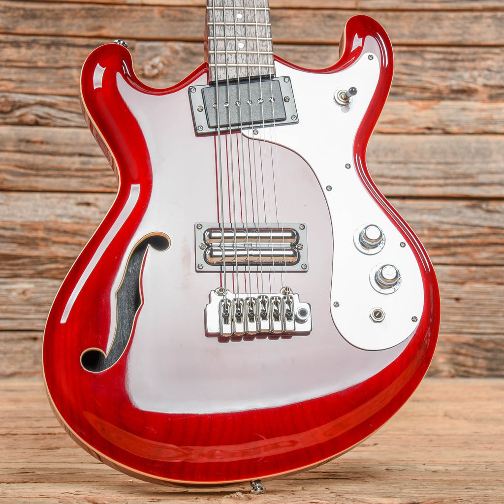 Danelectro The 66BT Baritone with Tremolo Transparent Red 2020 - View 8 | MusicMarket