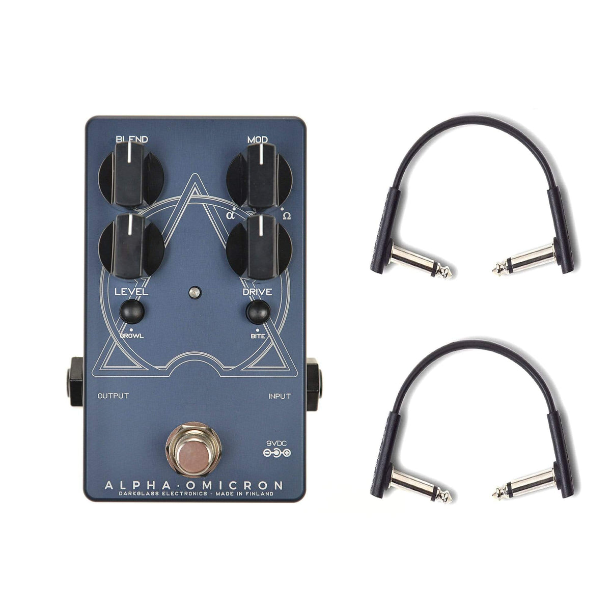 Darkglass Electronics Alpha·Omicron Bass Preamp/Overdrive Pedal w/RockBoard Flat Patch Cables Bundle - MusicMarket