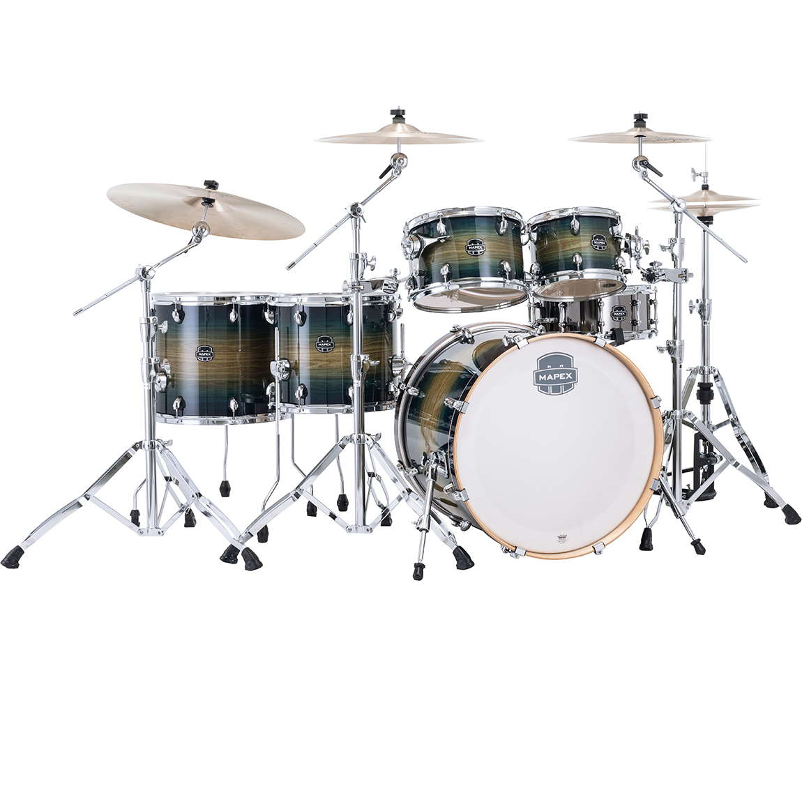Mapex Armory 6-Piece Studioease Fast Shell Pack, Rainforest Burst - View 2 | MusicMarket