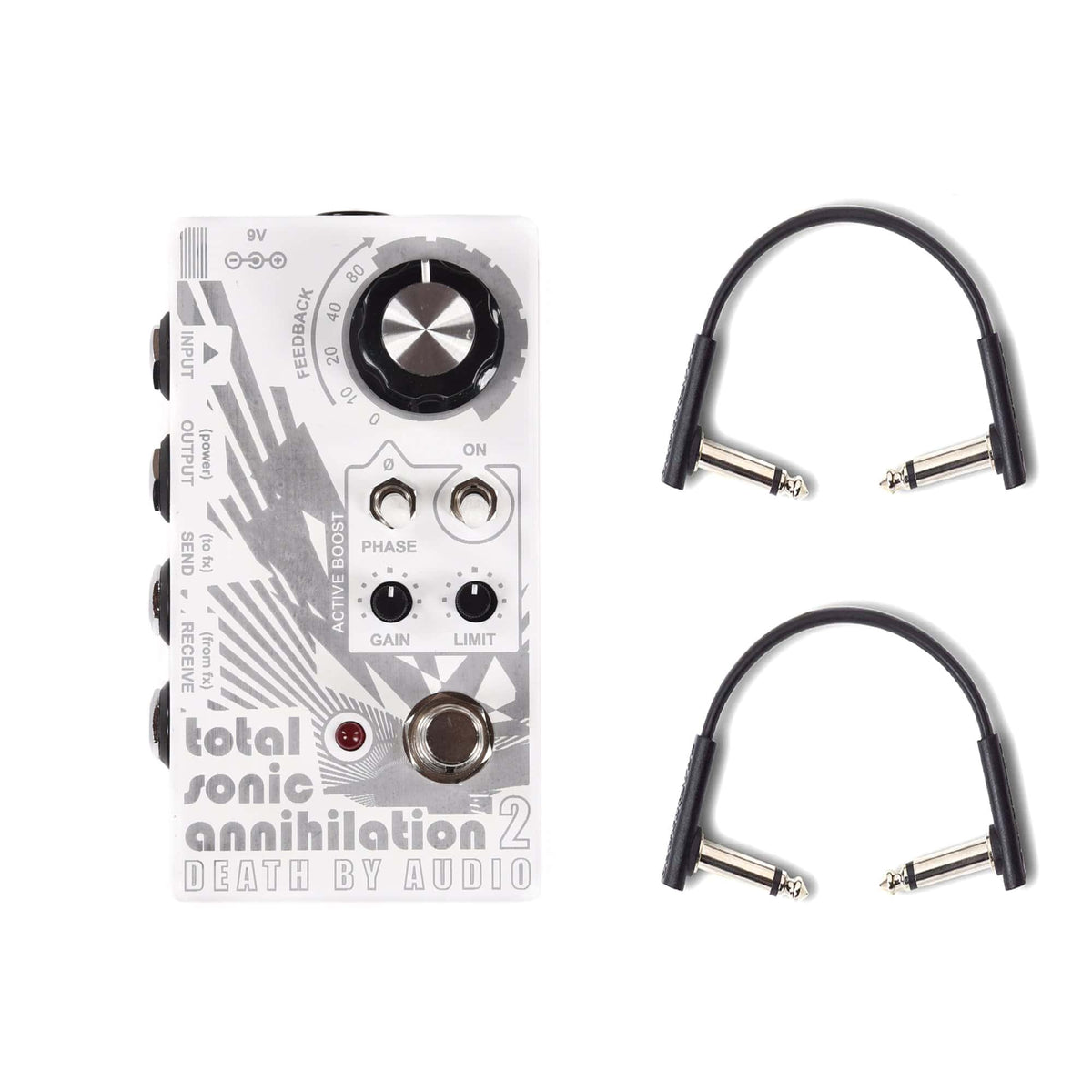Death By Audio Total Sonic Annihilation 2 Feedback Looper with Active Boost and Limiter w/RockBoard Flat Patch