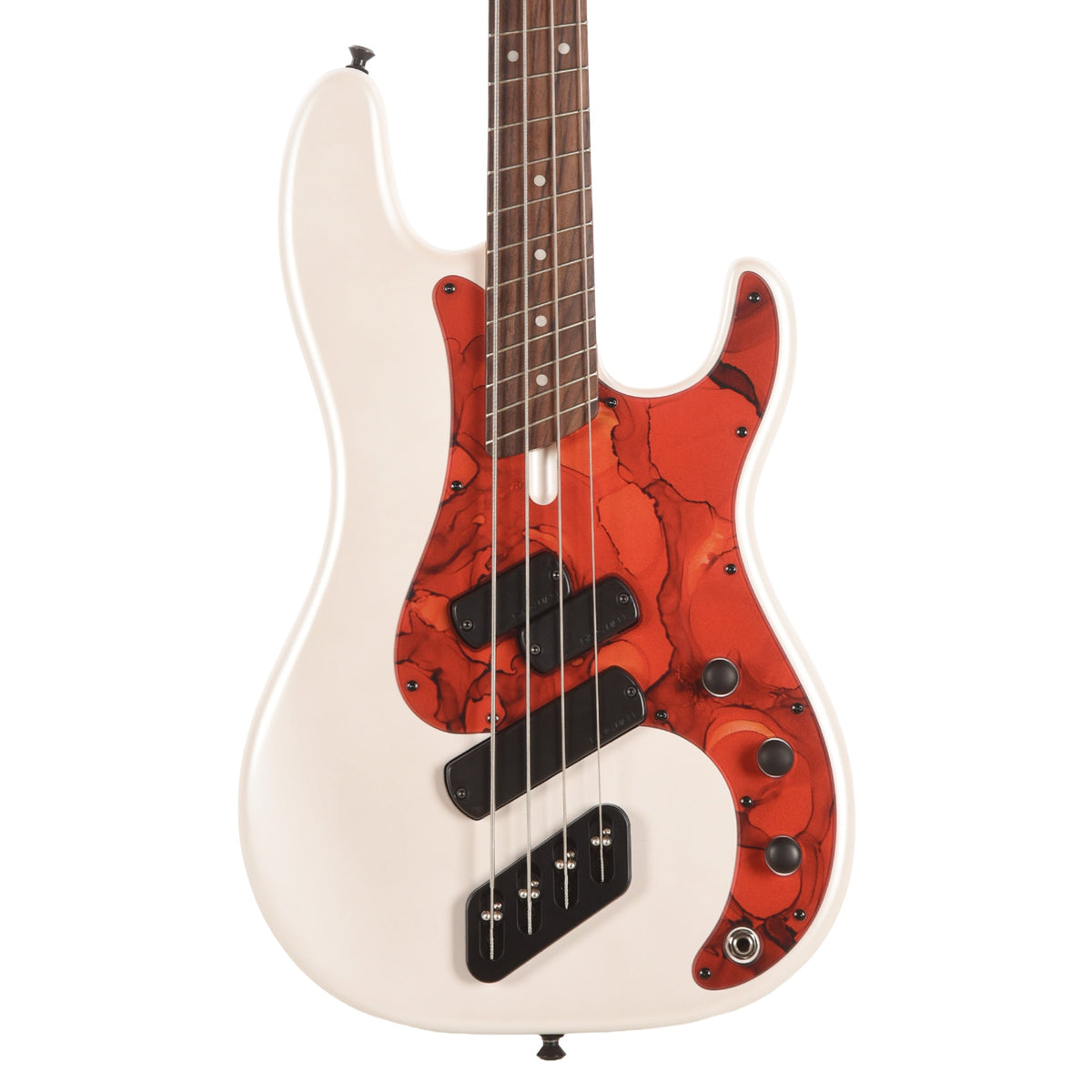 Dingwall SP1 Superbass 4-String Matte Ducati Pearl White w/Matte Pablo Pickguard - View 2 | MusicMarket
