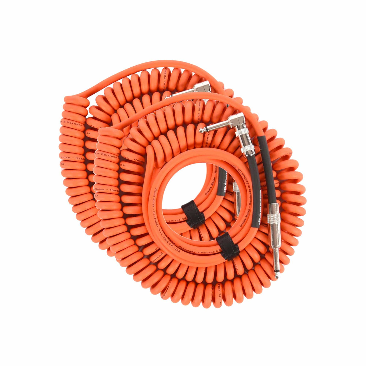 Divine Noise 50/50 Cable Orange 30' Straight/Right Angle 2 Pack Bundle - MusicMarket