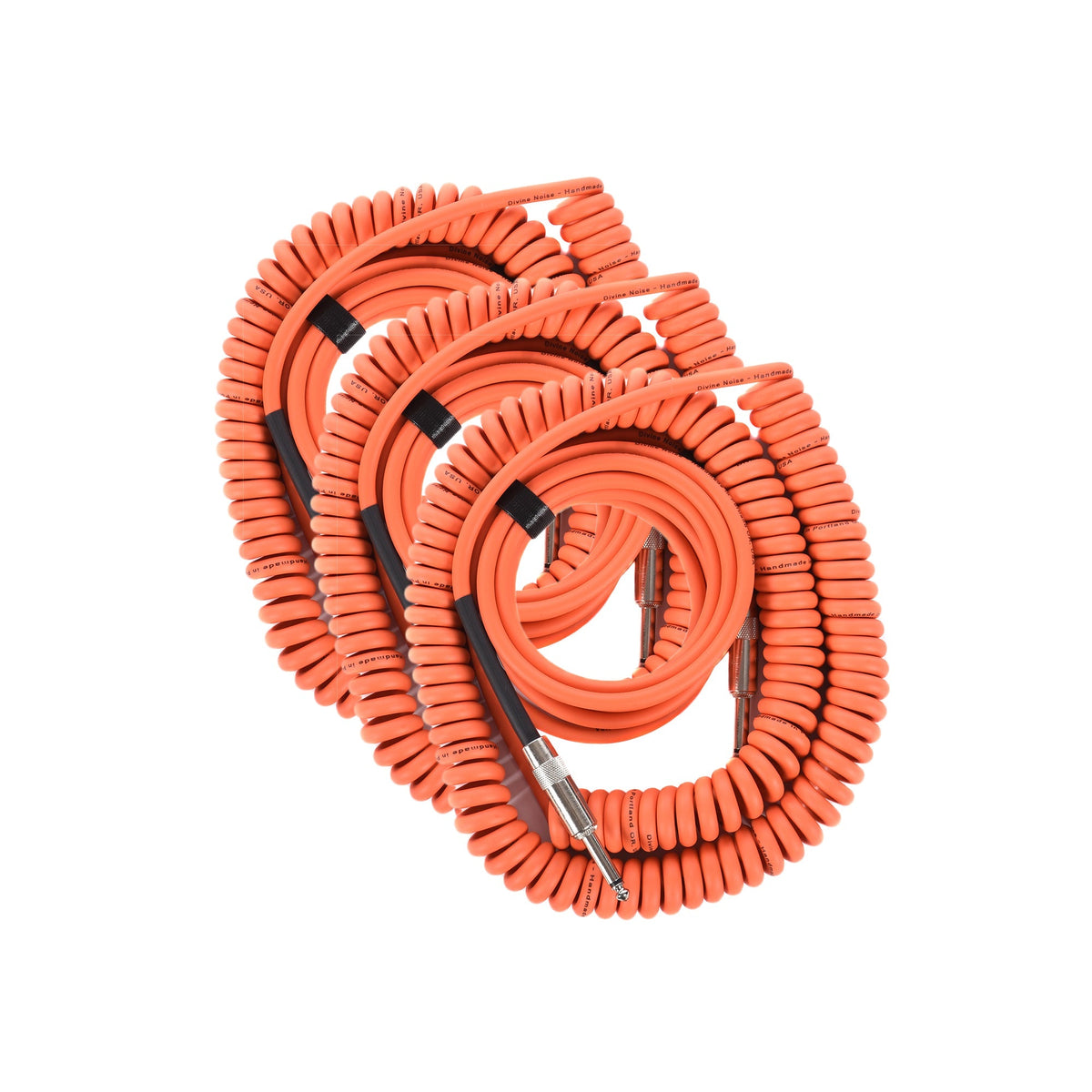 Divine Noise 50/50 Cable Orange 30' Straight/Straight 3 Pack Bundle - MusicMarket