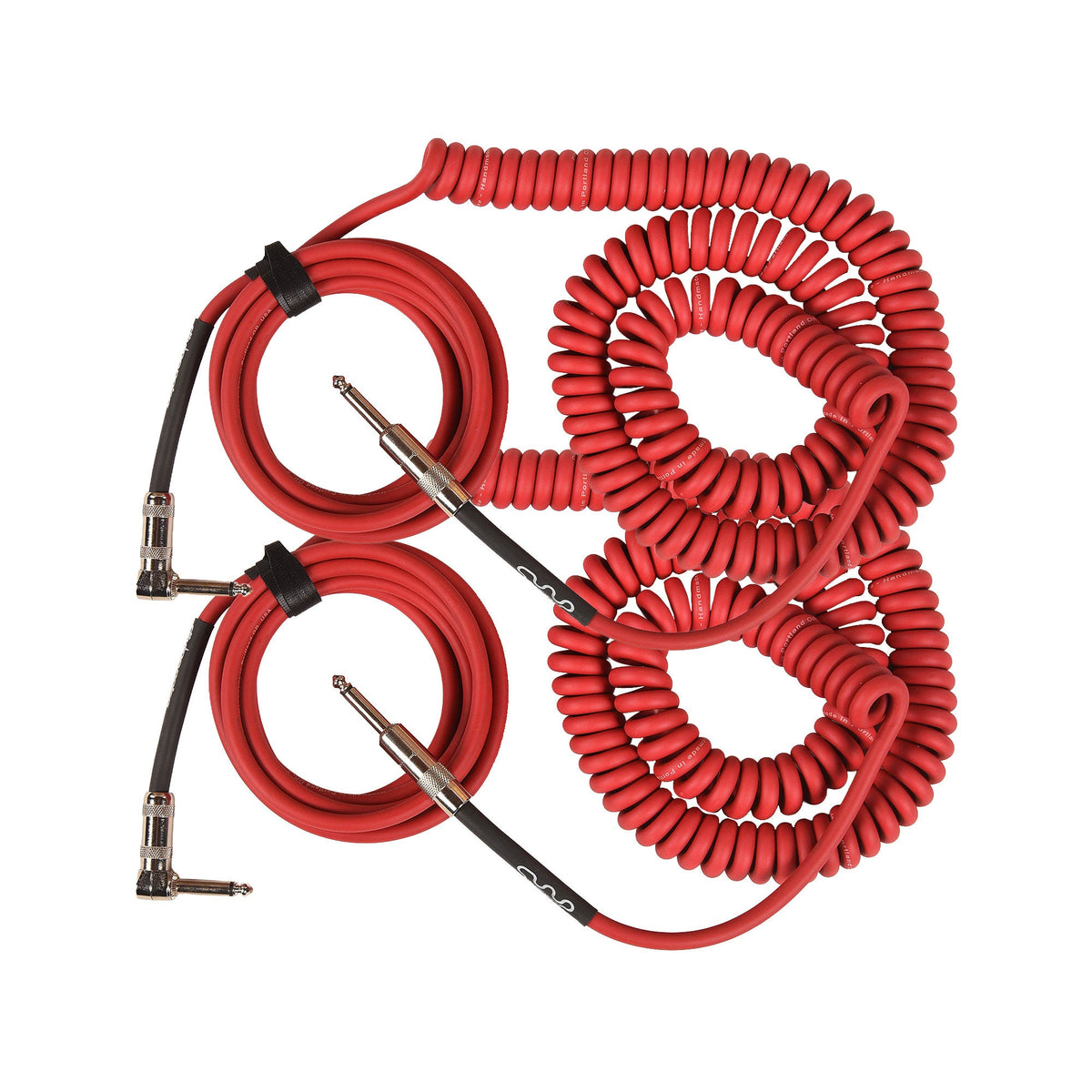 Divine Noise 50/50 Cable Red 30' Straight/Right Angle 2 Pack Bundle - MusicMarket