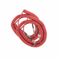 Divine Noise Curly Cable Red 30' Straight/Right Angle 2 Pack Bundle - MusicMarket