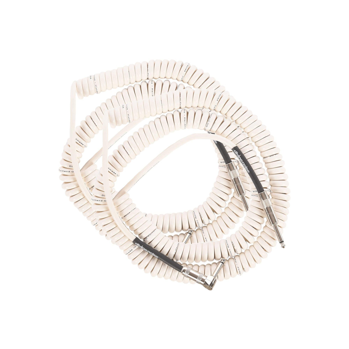 Divine Noise Curly Cable White 30' Straight/Right Angle 2 Pack Bundle - MusicMarket