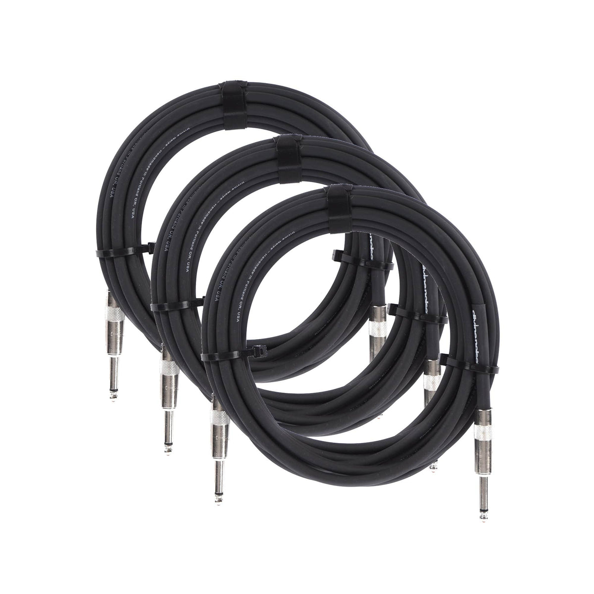 Divine Noise Straight Cable Black 20' Straight/Straight 3 Pack Bundle - MusicMarket