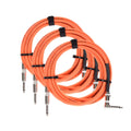 Divine Noise Straight Cable Orange 15' Straight/Right Angle 3 Pack Bundle - MusicMarket