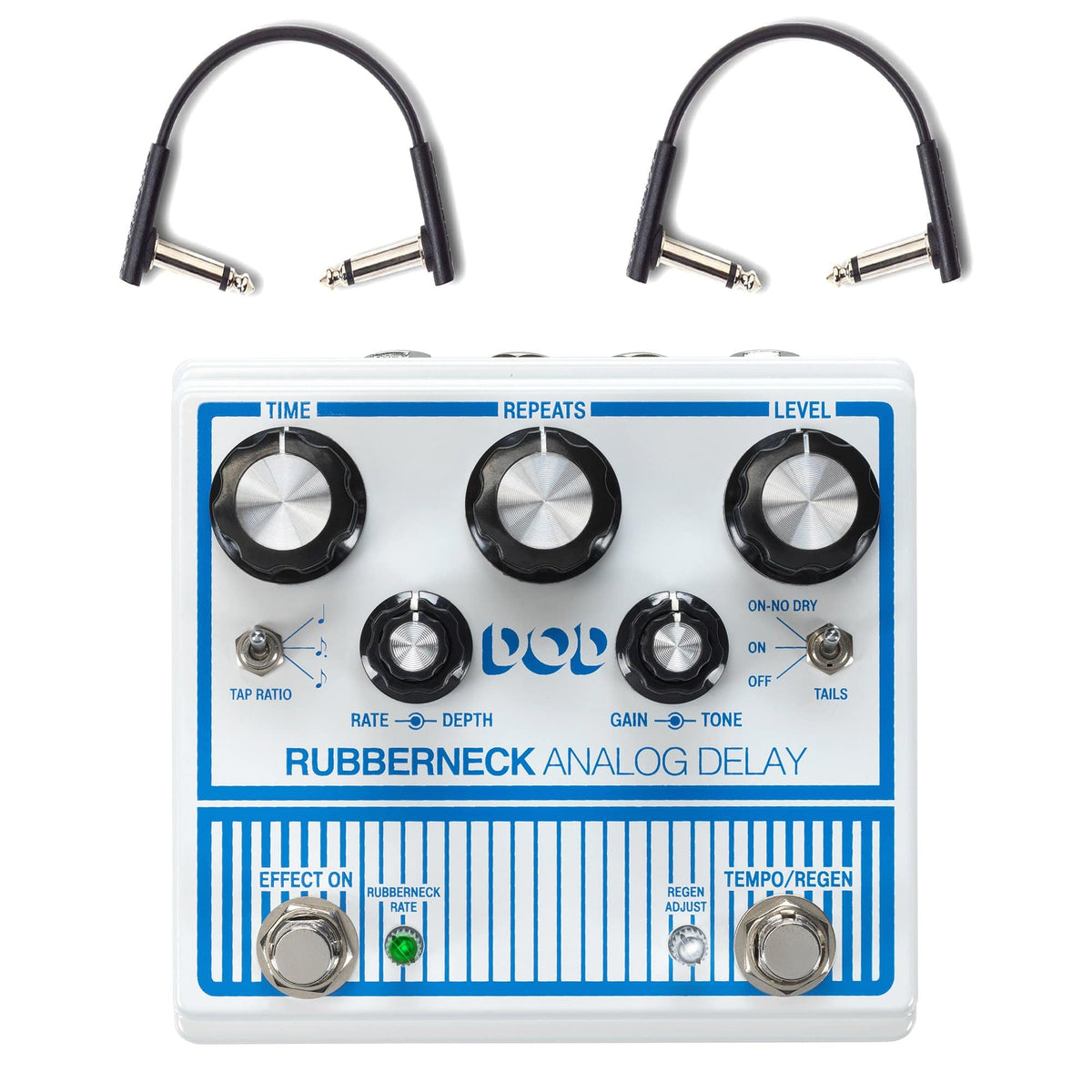 DOD Rubberneck Analog Delay w/RockBoard Flat Patch Cables Bundle - MusicMarket