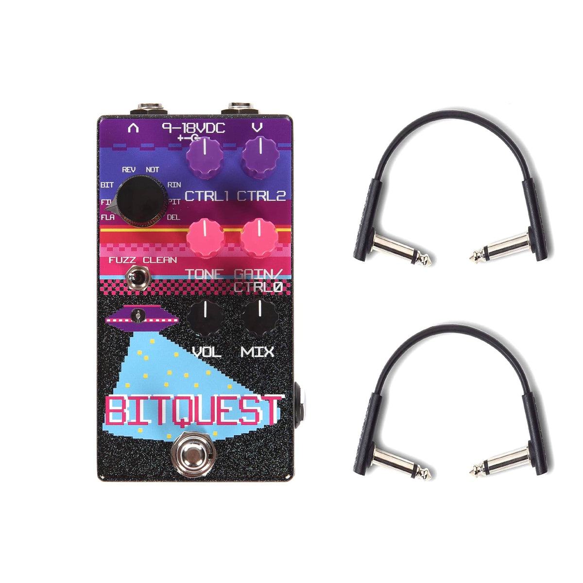 Dr. Scientist Bitquest Multi Effect w/RockBoard Flat Patch Cables Bundle - MusicMarket