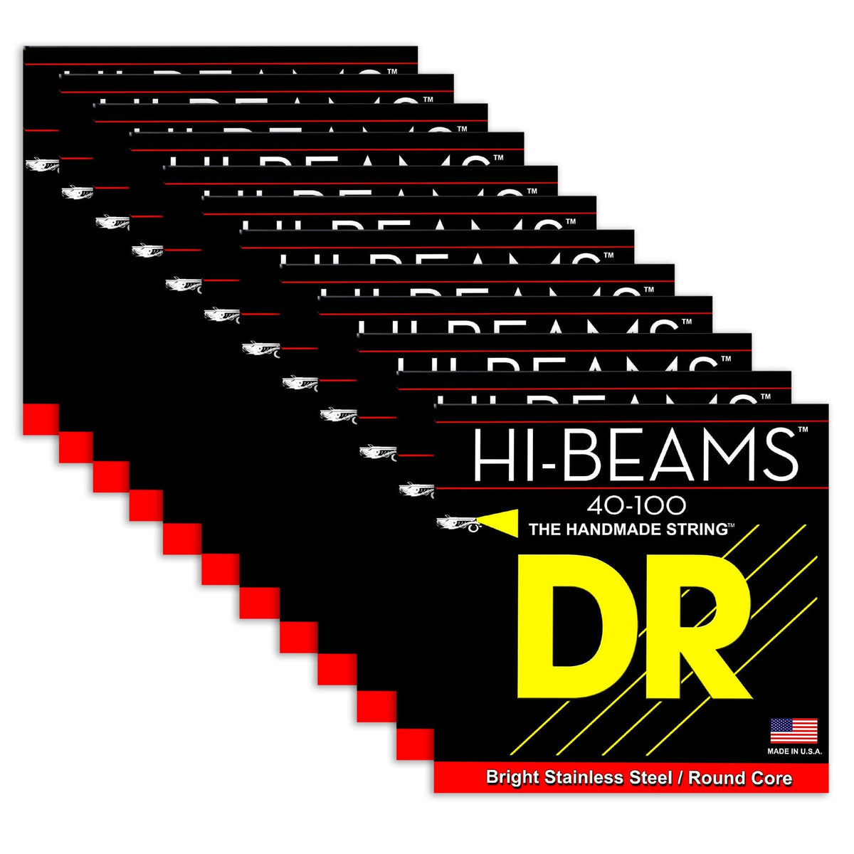 DR Strings LR-40 Hi-Beam Bass Lite 40-100 12 Pack Bundle - MusicMarket