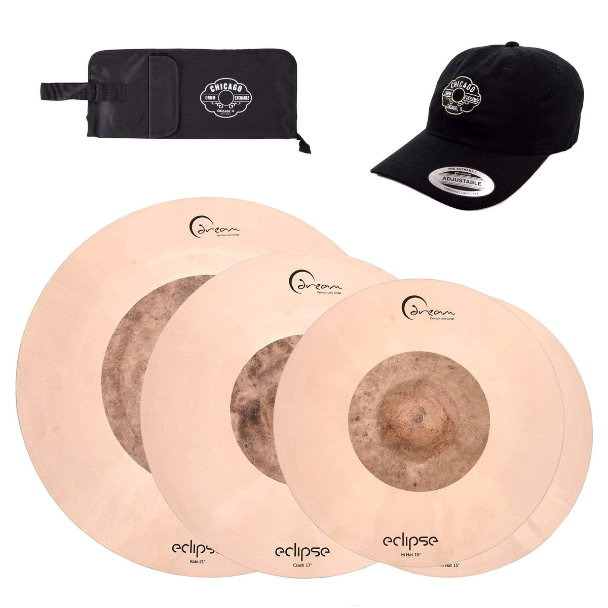 Dream Eclipse 15/17/21" Cymbal Set w/CDE Logo Hat & Stick Bag - MusicMarket