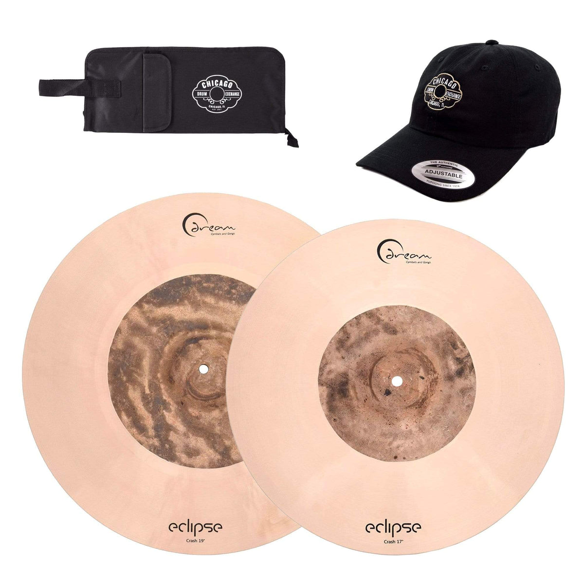 Dream Eclipse 17/19" Crash Cymbal Set w/CDE Logo Hat & Stick Bag - MusicMarket