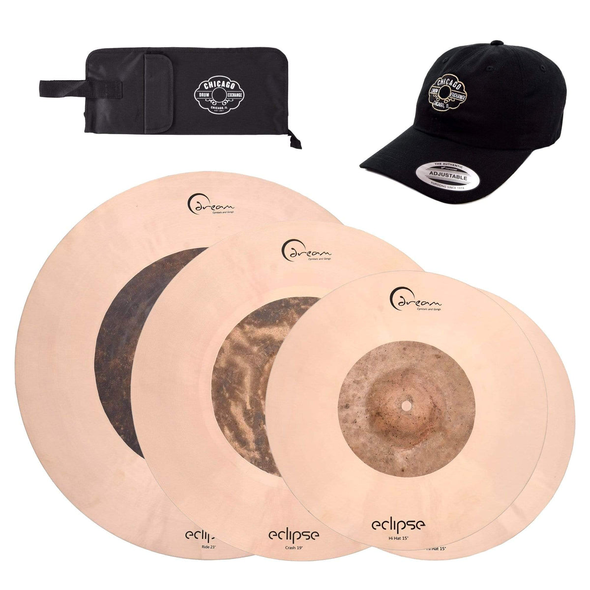 Dream Eclipse 15/19/23" Cymbal Set w/CDE Logo Hat & Stick Bag - MusicMarket