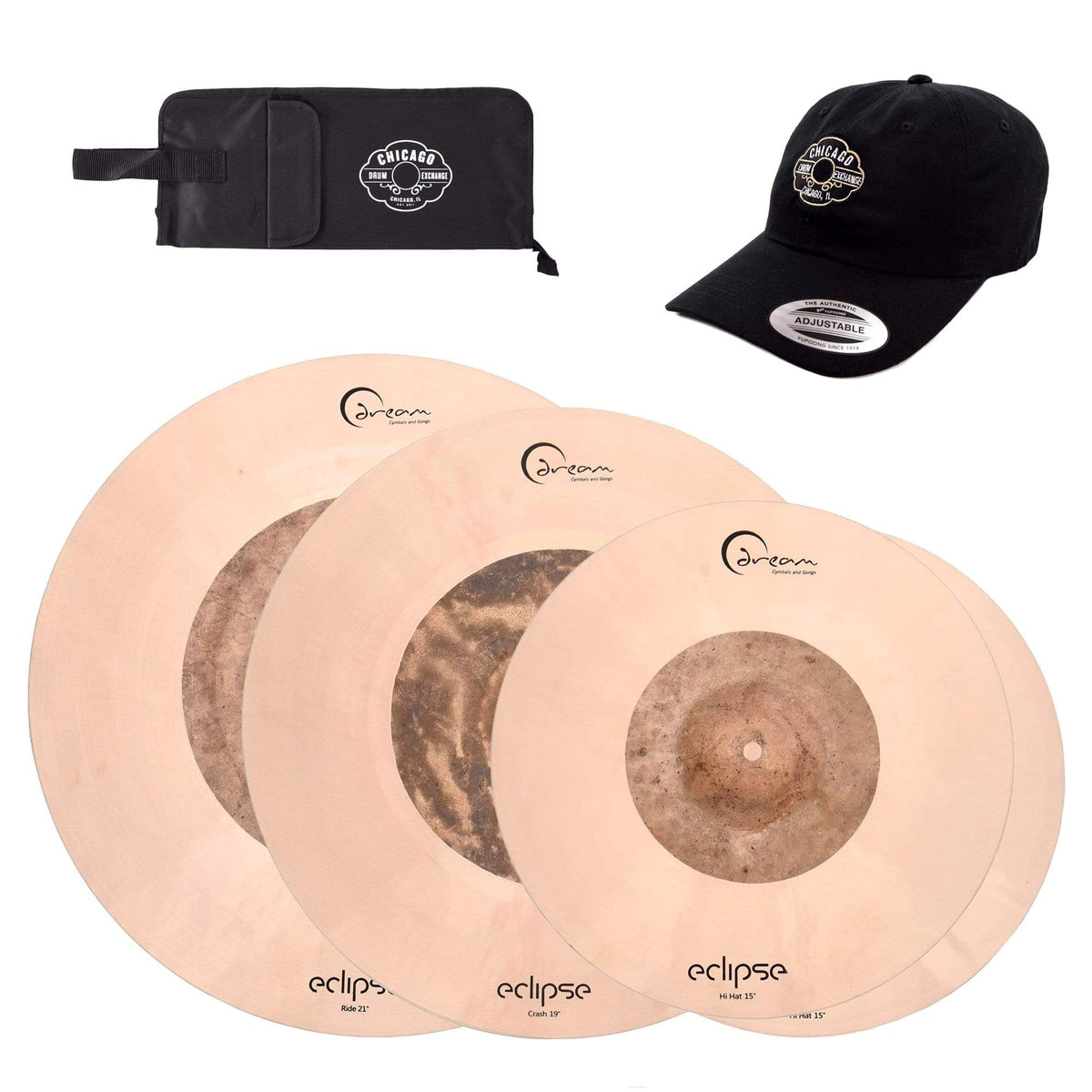 Dream Eclipse 15/19/21" Cymbal Set w/CDE Logo Hat & Stick Bag - MusicMarket