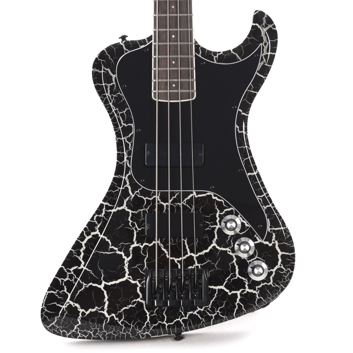 Dunable DE R2 Bass Gloss Black & White Crackle w/Black Hardware - MusicMarket