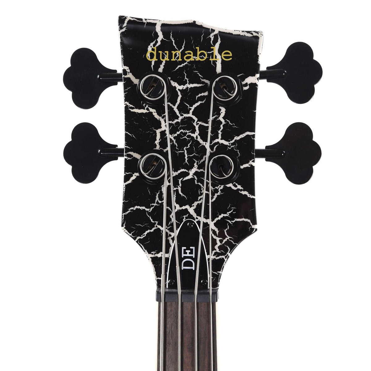 Dunable DE R2 Bass Gloss Black & White Crackle w/Black Hardware - View 6 | MusicMarket