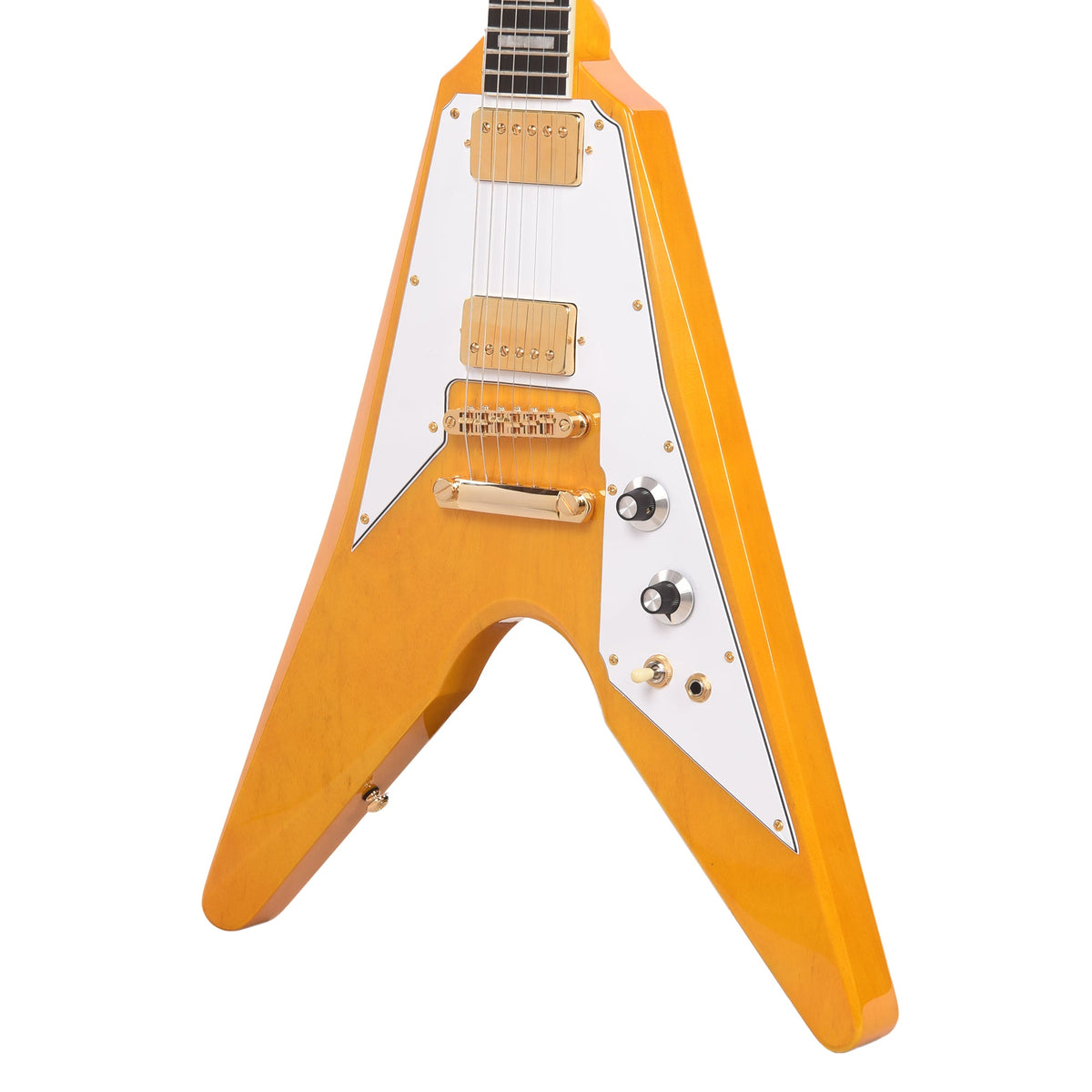 Dunable DE Asteroid Korina Aged Clear w/Bare Knuckle The Mule Humbuckers - View 2 | MusicMarket