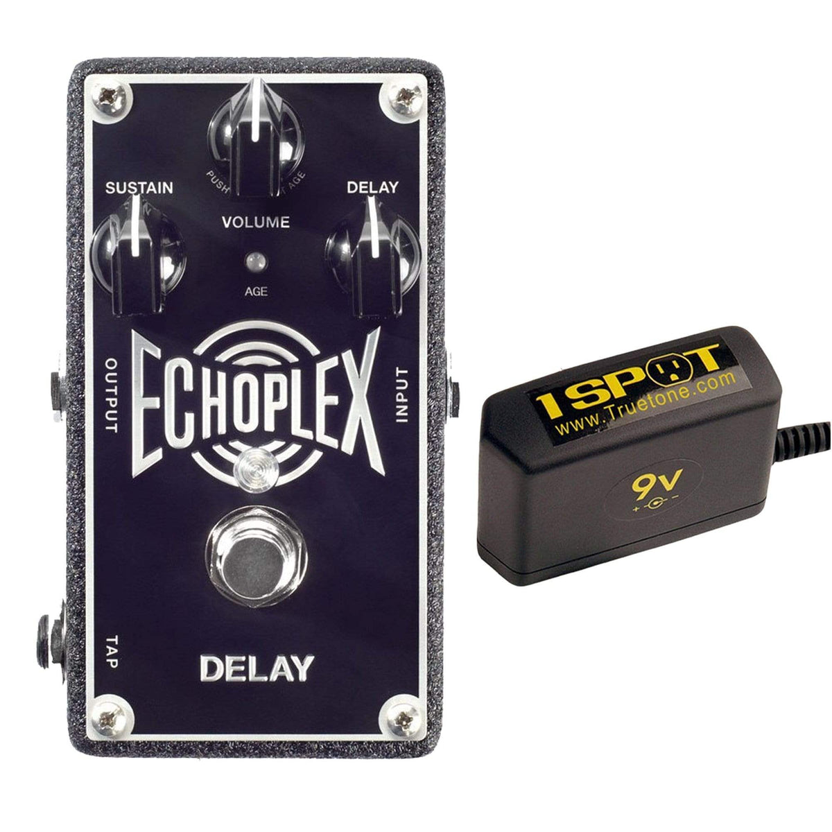 Dunlop EP103 Echoplex Delay Bundle w/ Truetone 1 Spot Space Saving 9v Adapter - MusicMarket