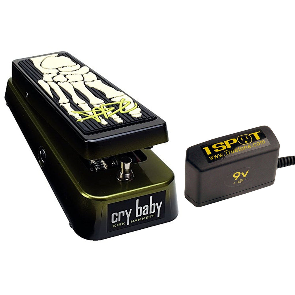 Dunlop KH95 Kirk Hammett Signature Cry Baby Wah Wah Bundle w/ Truetone 1 Spot Space Saving 9v Adapter - MusicMarket