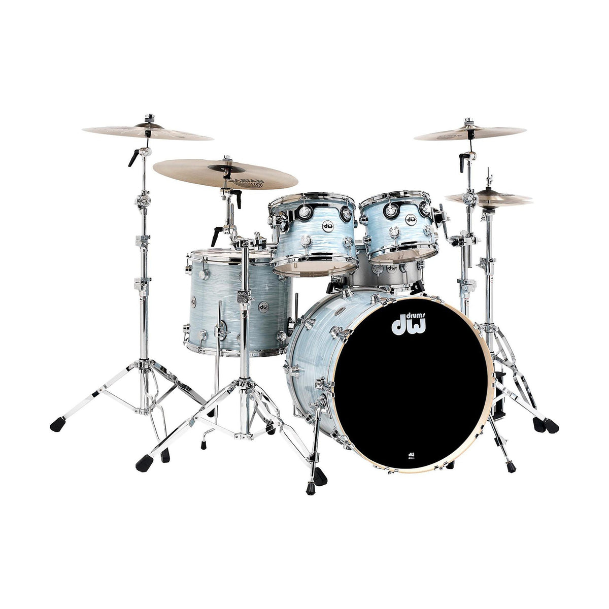DW Collector's Series 12/14/16/22 4pc. Maple Drum Kit Pale Blue Oyster - MusicMarket