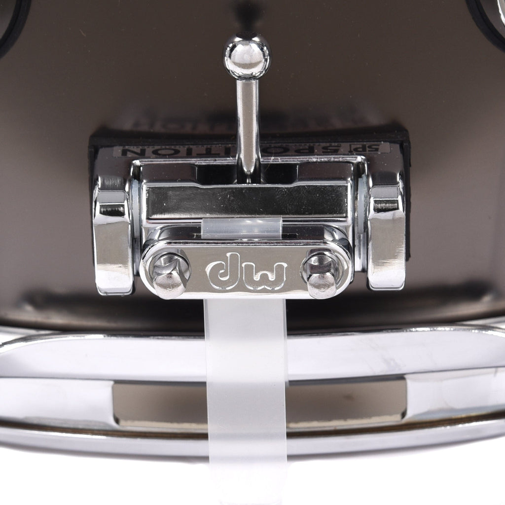 DW 7x13 Satin Black Over Brass Snare Drum w/Chrome Hdw - View 5 | MusicMarket