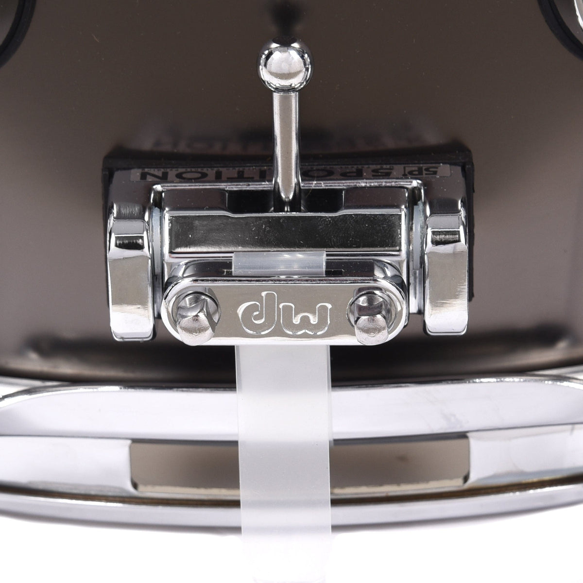 DW 7x13 Satin Black Over Brass Snare Drum w/Chrome Hdw - View 5 | MusicMarket