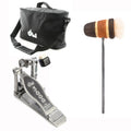 DW 5000 Modern Retro Accelerator Single Bass Drum Pedal Bundle w/Bag & Low Boy Standard Puff Daddy Med