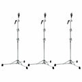 DW 6710 Straight Cymbal Stand Flat Base (3 Pack Bundle) - MusicMarket