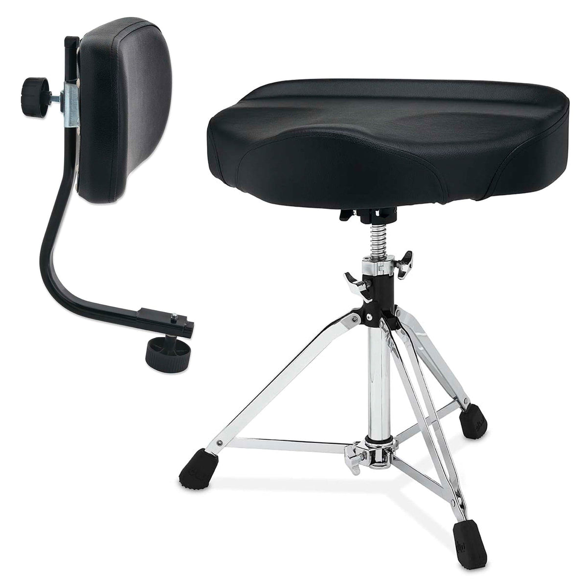 DW 9120M Tractor Seat Drum Throne w/Backrest (2 Pack Bundle) - MusicMarket